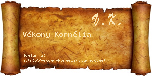 Vékony Kornélia névjegykártya