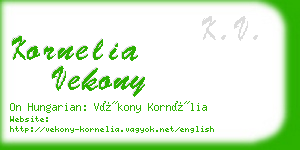 kornelia vekony business card